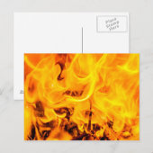 Patroon voor brand en vlammen briefkaart (Voorkant / Achterkant)
