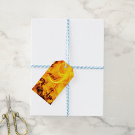 Patroon voor brand en vlammen cadeaulabel