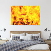 Patroon voor brand en vlammen canvas afdruk (Insitu (Slaapkamer))