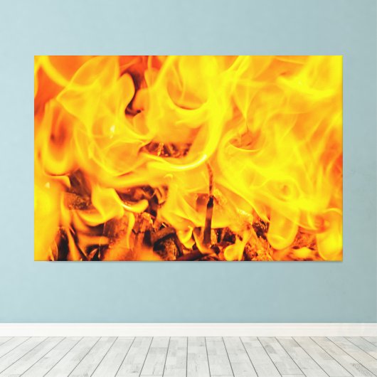 Patroon voor brand en vlammen canvas afdruk (Insitu (Houten vloer))