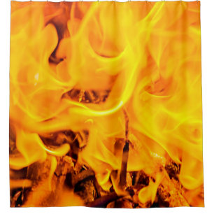 Patroon voor brand en vlammen douchegordijn