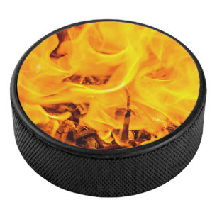 Patroon voor brand en vlammen hockey puck