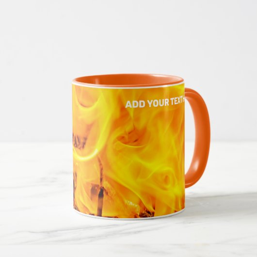 Patroon voor brand en vlammen mok (Voorkant rechts)