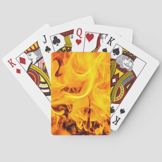 Patroon voor brand en vlammen pokerkaarten (Achterkant)