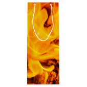 Patroon voor brand en vlammen wijn cadeautas (Achterkant)