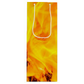 Patroon voor brand en vlammen wijn cadeautas (Voorkant)