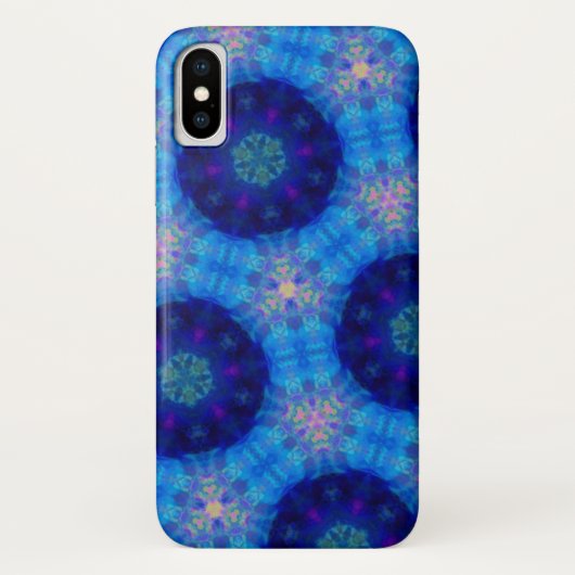 Patroon voor Bright Blue Hexagon Kaleidoscope Case-Mate iPhone Case (Achterkant)