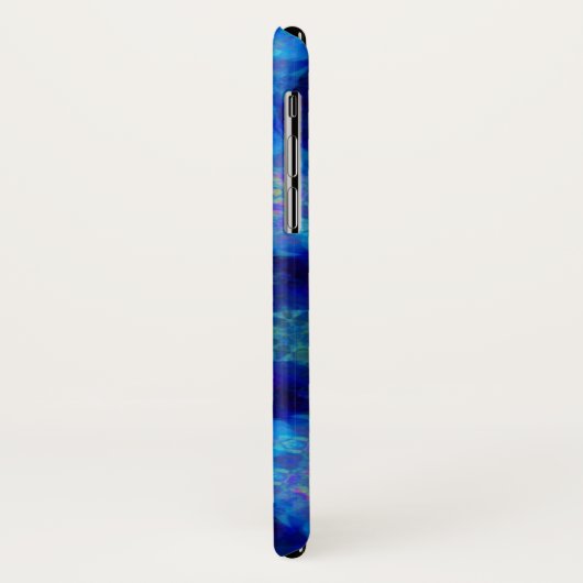 Patroon voor Bright Blue Hexagon Kaleidoscope Case-Mate iPhone Case (Achterkant/links)