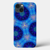 Patroon voor Bright Blue Hexagon Kaleidoscope Case-Mate iPhone Case (Achterkant)