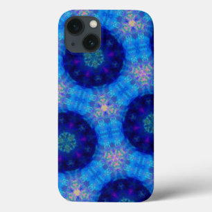 Patroon voor Bright Blue Hexagon Kaleidoscope Case-Mate iPhone Case