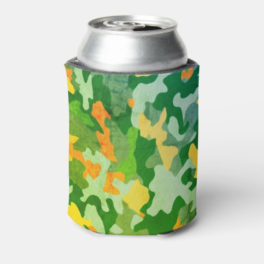 Patroon voor Bright Color Camo Blikjeskoeler (Blikje Achterkant)