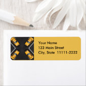 Patroon voor Bright Gele Taxi Cab Etiket (Insitu)