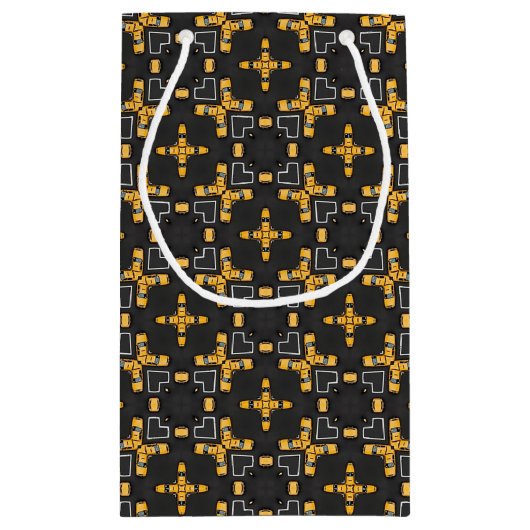 Patroon voor Bright Gele Taxi Cab Klein Cadeauzakje (Achterkant)