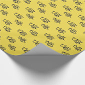 Patroon voor Bright Gele Zombijen Cadeaupapier (Hoek)