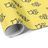 Patroon voor Bright Gele Zombijen Cadeaupapier (Rol Hoek)