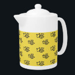 Patroon voor Bright Gele Zombijen Theepot<br><div class="desc">Heldere summiere,  schattige gele bijendoodles.</div>