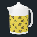 Patroon voor Bright Gele Zombijen Theepot<br><div class="desc">Heldere summiere,  schattige gele bijendoodles.</div>