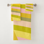 Patroon voor Bright moderne Citrus Stripes Bad Handdoek (Insitu)