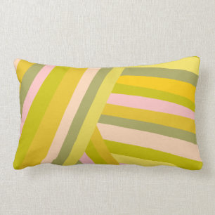 Patroon voor Bright moderne Citrus Stripes Kussen