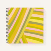 Patroon voor Bright moderne Citrus Stripes Notitieboek (Voorkant)