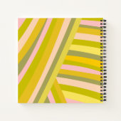 Patroon voor Bright moderne Citrus Stripes Notitieboek (Achterkant)