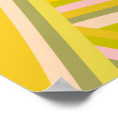Patroon voor Bright moderne Citrus Stripes Poster (Hoek)