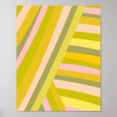 Patroon voor Bright moderne Citrus Stripes Poster (Voorkant)