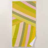 Patroon voor Bright moderne Citrus Stripes Strandlaken (Voorkant)