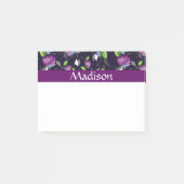 Patroon voor Bright Purple Flowers Post-it® Notes (Voorkant)