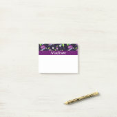 Patroon voor Bright Purple Flowers Post-it® Notes (Op bureau)