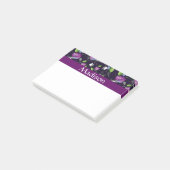 Patroon voor Bright Purple Flowers Post-it® Notes (Schuin)
