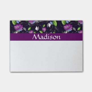 Patroon voor Bright Purple Flowers Post-it® Notes