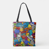 Patroon voor Bright Sticker Tote Bag (Achterkant)