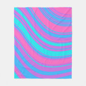 Patroon voor Bright Wavy Retro Fleece Deken (Voorkant)