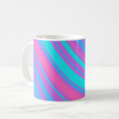 Patroon voor Bright Wavy Retro Koffiemok (Voorkant links)