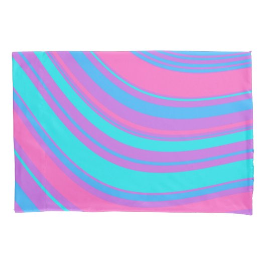 Patroon voor Bright Wavy Retro Kussensloop (Voorkant)