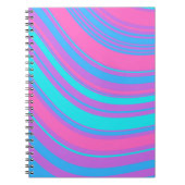 Patroon voor Bright Wavy Retro Notitieboek (Voorkant)