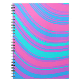 Patroon voor Bright Wavy Retro Notitieboek