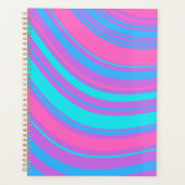 Patroon voor Bright Wavy Retro Planner (Voorkant)