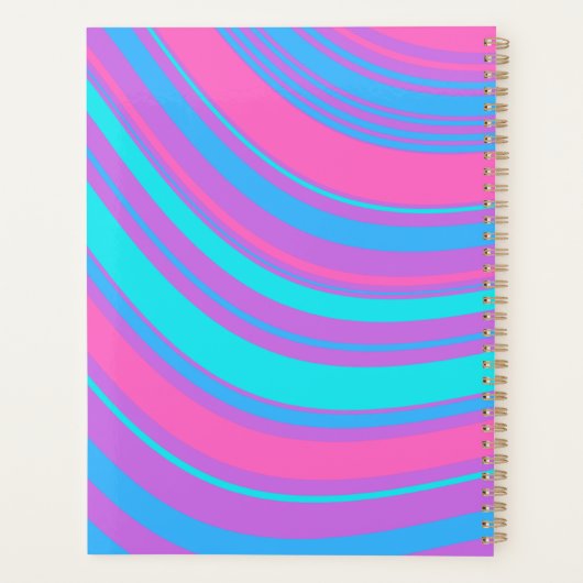 Patroon voor Bright Wavy Retro Planner (Achterkant)