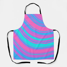 Patroon voor Bright Wavy Retro Schort