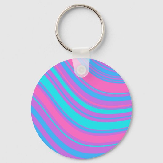 Patroon voor Bright Wavy Retro Sleutelhanger (Voorkant)