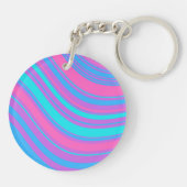 Patroon voor Bright Wavy Retro Sleutelhanger (Achterkant)