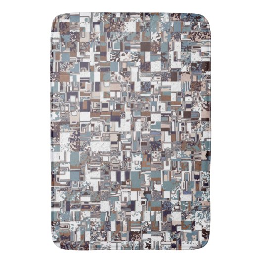 Patroon voor bruin en blauw badmat (Voorkant Verticaal)