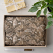 Patroon voor bruine en beige buistraten tissuepapier (Geschenk)