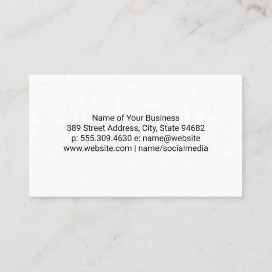 Patroon voor Chef Cooking Tools Visitekaartje (Achterkant)