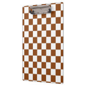 Patroon voor Chocolate Brown en White Checker Boar Klembord (Links)