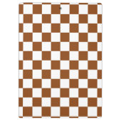 Patroon voor Chocolate Brown en White Checker Boar Klembord (Achterkant)