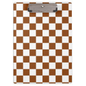 Patroon voor Chocolate Brown en White Checker Boar Klembord (Voorkant)