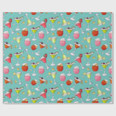 Patroon voor cocails cadeaupapier (Vlak)